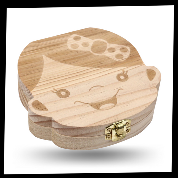 Wooden Baby Teeth Box Keepsake For Milestones And Bonding