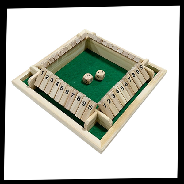 Wooden Dice Game for Learning Math and Family Fun Activities