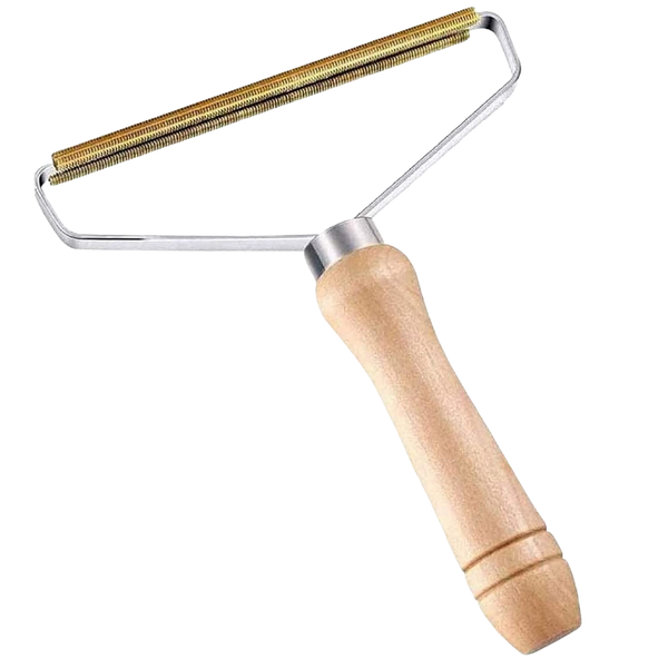 Wooden Handle Pet Hair And Lint Remover With Copper Head For Clothes