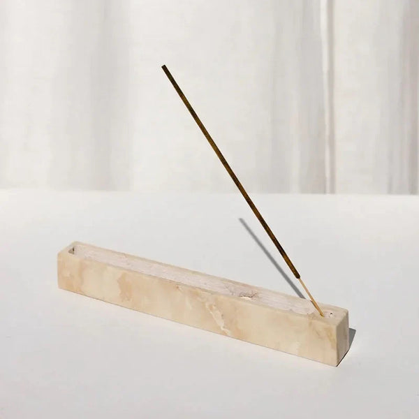 Zen Strata Travertine Incense Holder