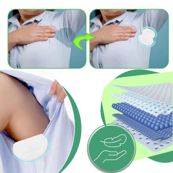 Ultra Thin Absorbent Armpit Sweat Pads for All Day Dry Comfort