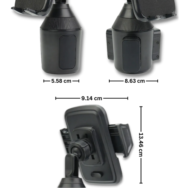 Premium 360 Degree Gooseneck Cup Holder Phone Mount For Hands Free Driving