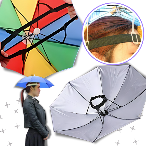 Adjustable Hands Free Umbrella Hat For Sun And Rain Protection