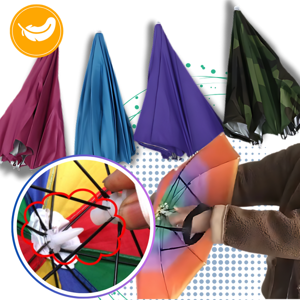 Adjustable Hands Free Umbrella Hat For Sun And Rain Protection