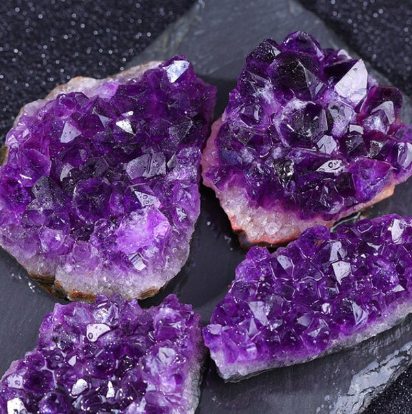 Genuine Amethyst Crystal Cluster Natural Stone Home Decor Accent