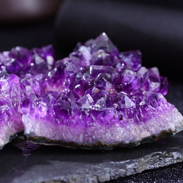 Genuine Amethyst Crystal Cluster Natural Stone Home Decor Accent