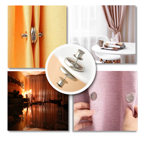 Magnetic Curtain Clips For Leakproof Light Control And Neat Drapes
