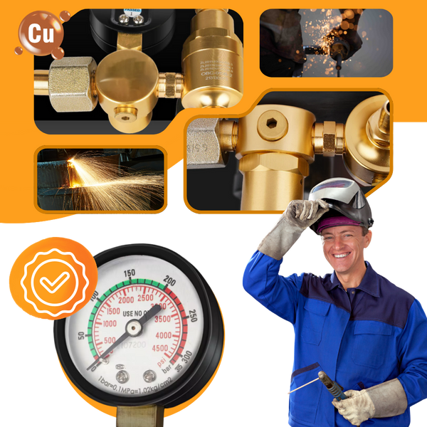 Argon Gas Regulator for Leakproof Flow and Precise Welding