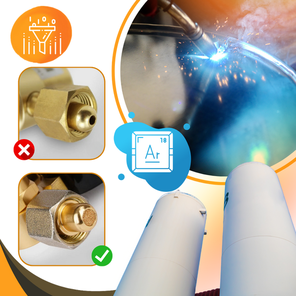 Argon Gas Regulator for Leakproof Flow and Precise Welding