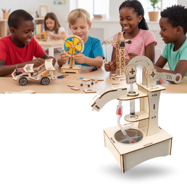 Wooden STEM Construction Kit for Kids Learn by Assembling Ten Models