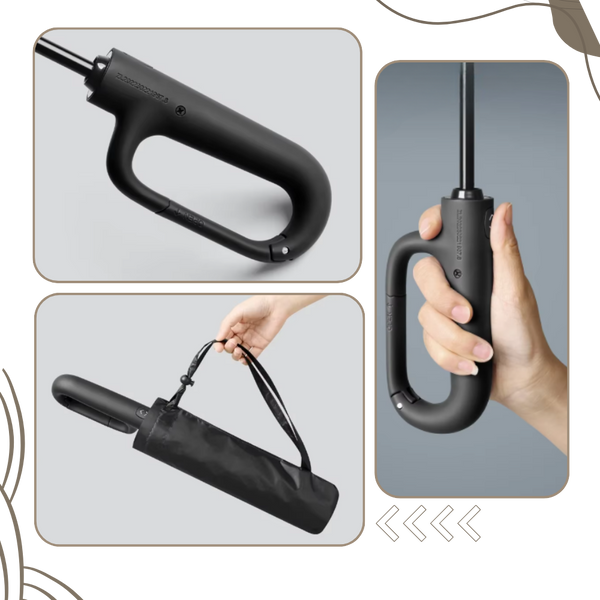 Wind Resistant Automatic Lock Umbrella With Ergonomic Handle