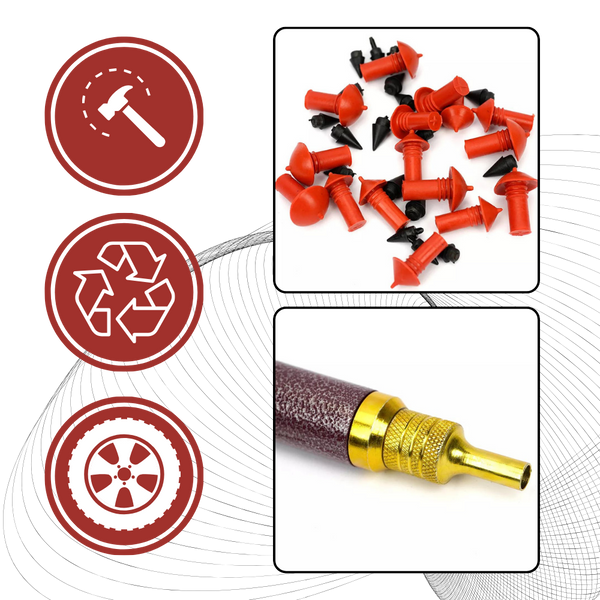 Universal Tubeless Tire Repair Kit For Quick Puncture Fix