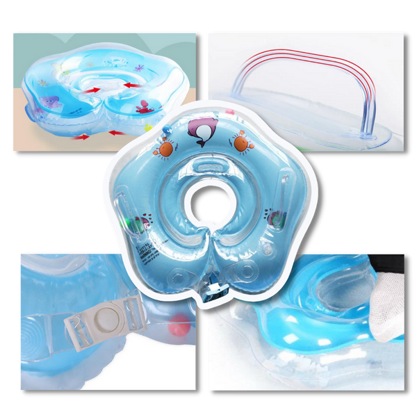 Infant Floating Neck Float With Airbags Leakproof Design And Grip Handles