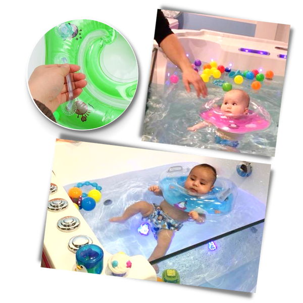 Infant Floating Neck Float With Airbags Leakproof Design And Grip Handles