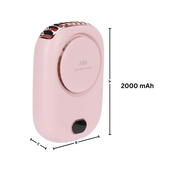 Portable Neck Fan With Bladeless Design And Hands Free Cooling