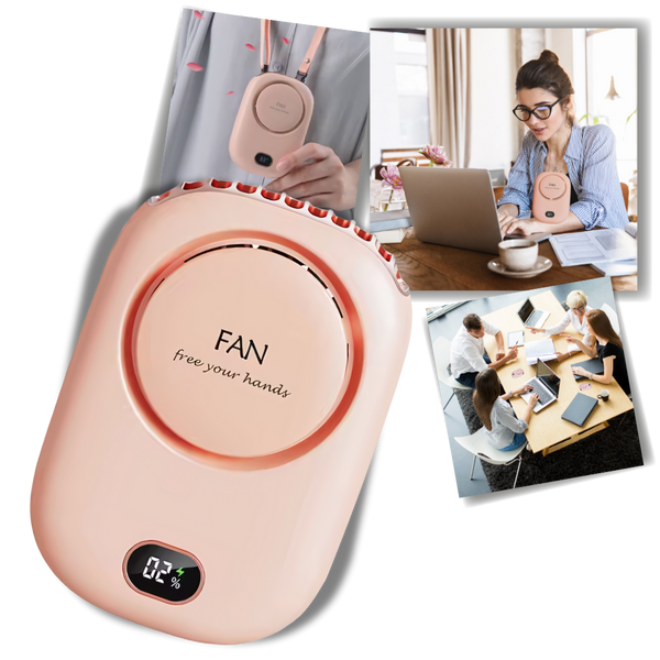Portable Neck Fan With Bladeless Design And Hands Free Cooling
