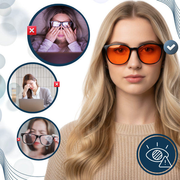 Red Lens Blue Light Blocking Glasses For Sleep And Focus