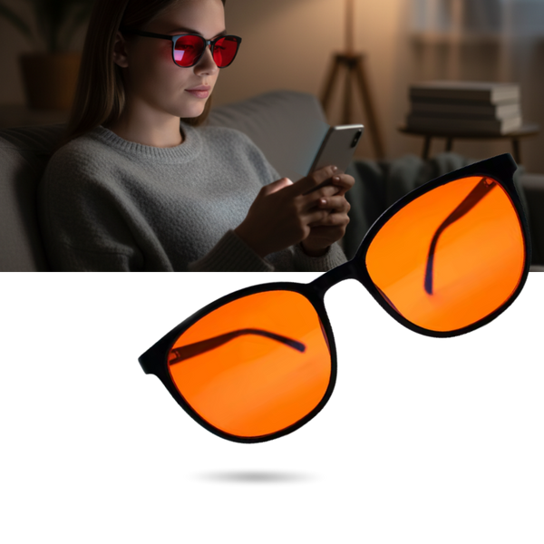 Red Lens Blue Light Blocking Glasses For Sleep And Focus