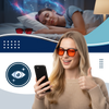 Red Lens Blue Light Blocking Glasses For Sleep And Focus