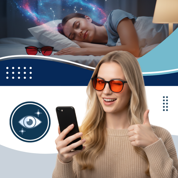 Red Tint Blue Light Blocking Glasses for Sleep and Focus