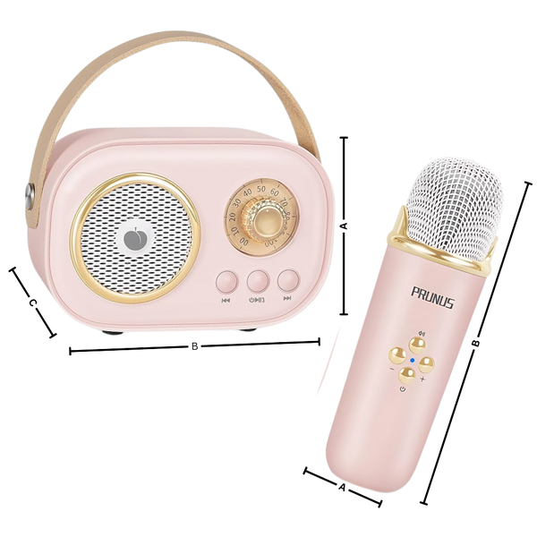 Kids Bluetooth Mini Karaoke System With Dual Microphones And Effects