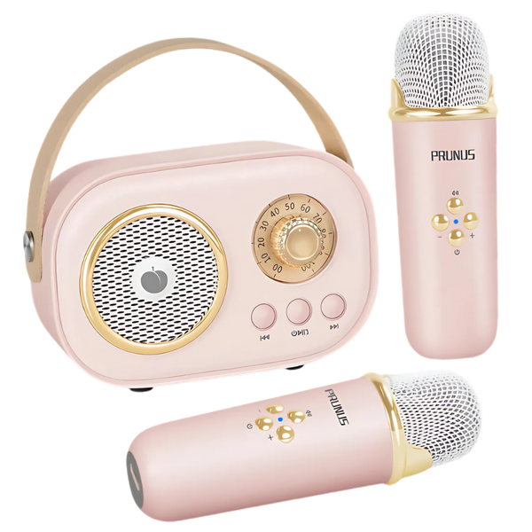 Kids Bluetooth Mini Karaoke System With Dual Microphones And Effects