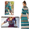 Boho V Neck Maxi Dress With Ethnic Charm And Flowy Silhouette