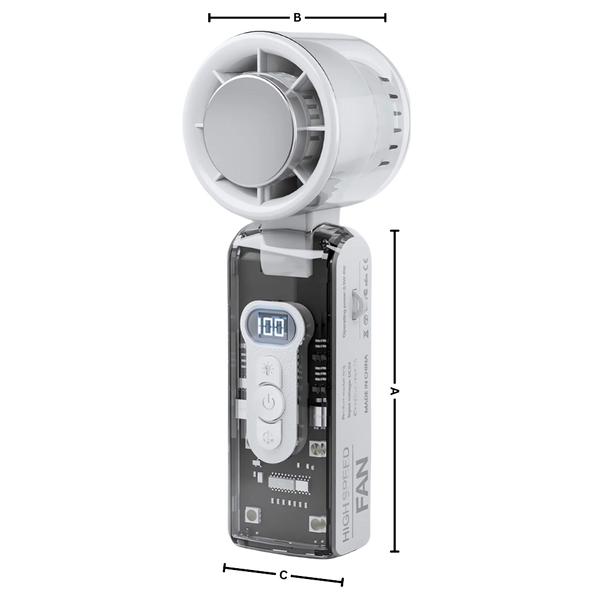 Portable Handheld Fan With Instant Cooling And Foldable 90 Degree Tilt