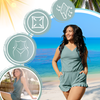 Swim Romper With Built In Bra And Tummy Control And Water Resistant