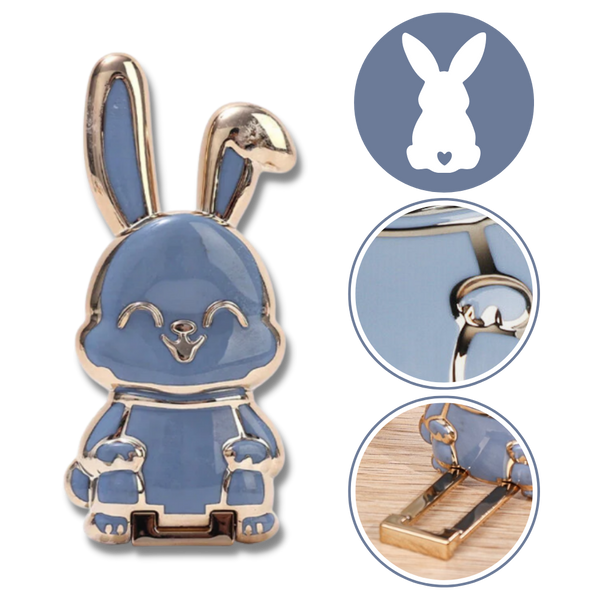 Bunny Shaped Phone Stand Foldable For Desk With Strong Adhesion