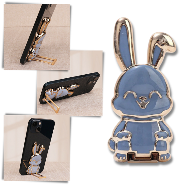 Bunny Shaped Phone Stand Foldable For Desk With Strong Adhesion