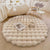 Soft Rabbit Faux Fur Round Rug Plush Luxurious Home Decor