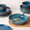Anatoli 12 Piece Minimalist Dinnerware Set For Everyday Modern Dining