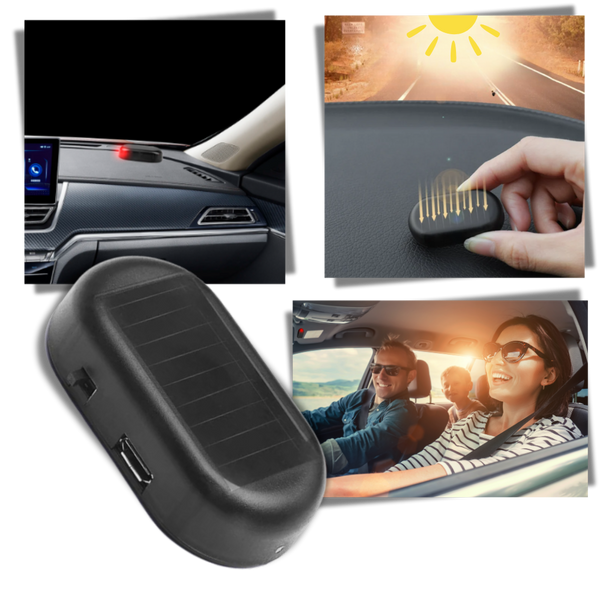 Car Solar Alarm Light With Infrared Sensor For Theft Deterrence