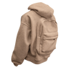 Premium Utility Hoodie With Integrated Backpack Panel For Hands Free Carry