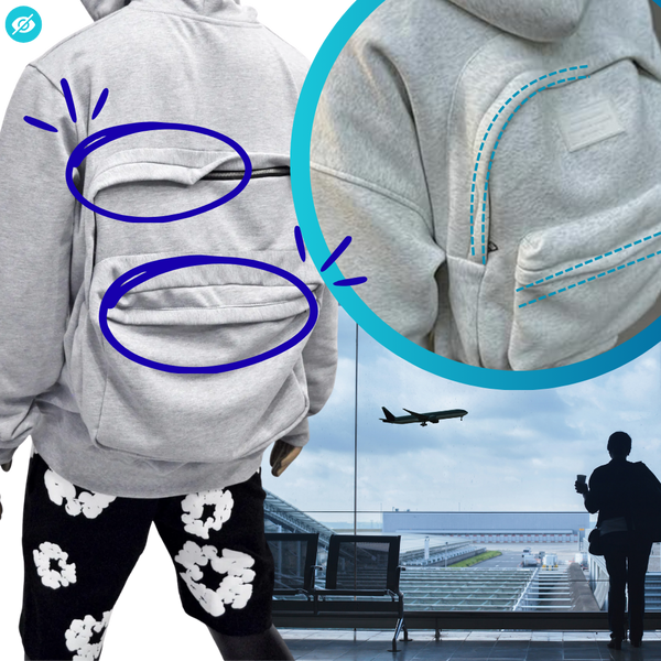 Premium Utility Hoodie With Integrated Backpack Panel For Hands Free Carry