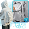 Premium Utility Hoodie With Integrated Backpack Panel For Hands Free Carry