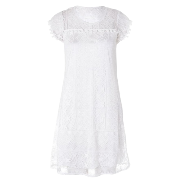 Boho Lace Mini Dress With Soft Breathable Cotton For All Day Wear