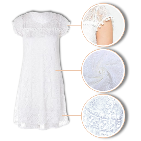 Boho Lace Mini Dress With Soft Breathable Cotton For All Day Wear