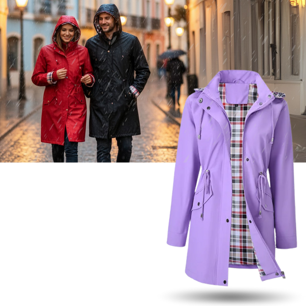 Lightweight Waterproof Trench Coat With Detachable Hood