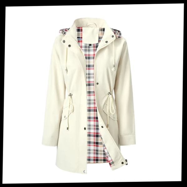 Lightweight Waterproof Trench Coat With Detachable Hood