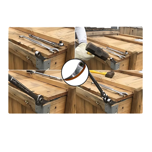 Premium Chrome Vanadium Crow Bar With Heat Treated Adjustable Leverage