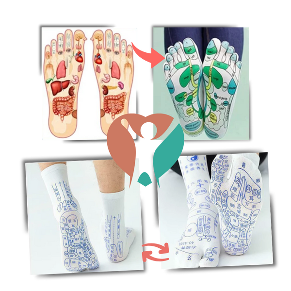 Reflexology Socks For Enhanced Circulation With Trigger Point Massage