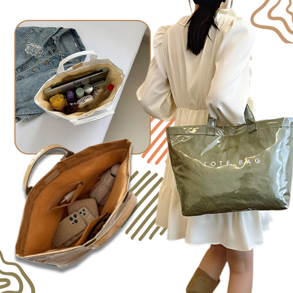 Premium Waterproof Tote Bag With Spacious Interior For Work Or Leisure