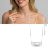 Three Stone Zircon Necklace With Timeless Shine And Free Movement