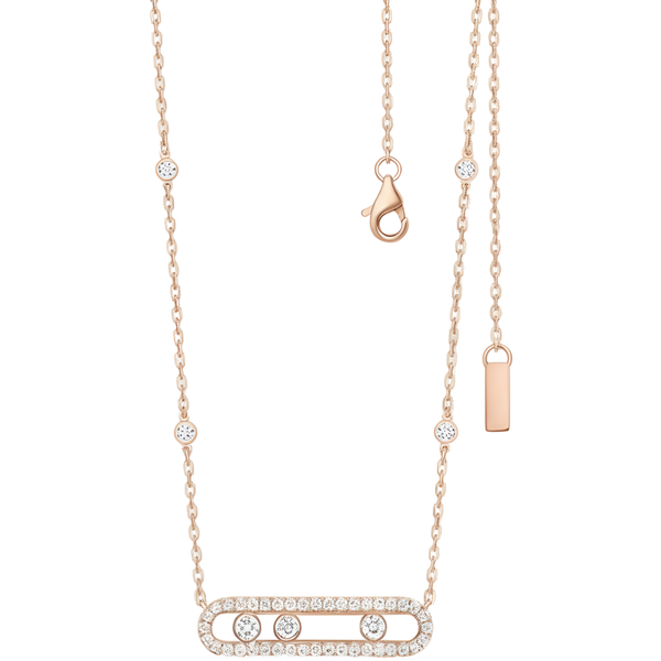 Three Stone Zircon Necklace With Timeless Shine And Free Movement
