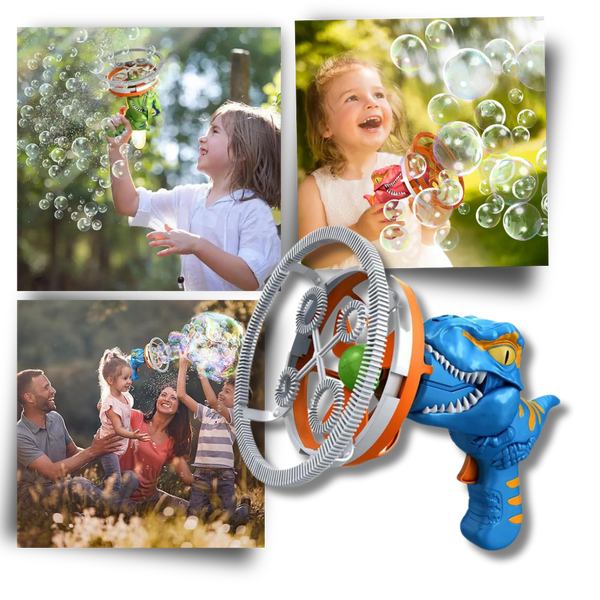 Dinosaur Bubble Machine For Kids Portable Colorful Bubbles