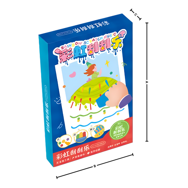 Mess Free Colorful Squeegee Art Kit With Postcards For Kids