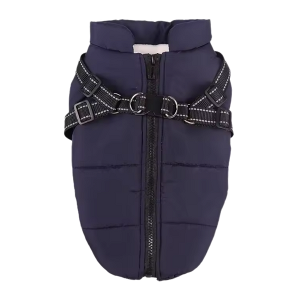 Waterproof Winter Dog Jacket With Built In Harness For Warmth