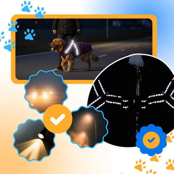 Waterproof Winter Dog Jacket With Built In Harness For Warmth